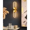 Lámpara De Pared Led De Metal Dorado Pantalla Iluminación Cálida Krang - Dorado