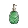 Conjunto De 4 Accesorios De Baño De Vidrio Verde Dispensador Jabonera Portacepillos Vaso Glamour Canoa - Verde