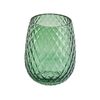 Conjunto De 4 Accesorios De Baño De Vidrio Verde Dispensador Jabonera Portacepillos Vaso Glamour Canoa - Verde