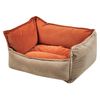 Cama Para Perro De Terciopelo Naranja Beige 50 X 37 Cm Cojín Mascota Gato Izmir - Beige