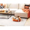 Cama Para Perro De Terciopelo Naranja Beige 50 X 37 Cm Cojín Mascota Gato Izmir - Beige