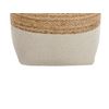 Puf De Algodón Yute Beige Claro 44 X 44 Cm Eps Otomana Boho Moderno Kirama - Natural