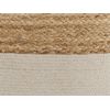 Puf De Algodón Yute Beige Claro 44 X 44 Cm Eps Otomana Boho Moderno Kirama - Natural