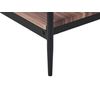 Mesa De Centro Madera Oscura Negro 100 X 52 Cm Mdf Patas Metal 2 Niveles Avoca - Madera Oscura