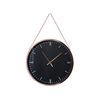 Reloj De Pared Negro Cobrizo 30 Cm Material Sintético Colgante Moderno Bezas - Negro