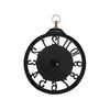 Reloj De Pared Negro Cobrizo 44 Cm Metal Colgante Números Arábigos Alloza - Negro