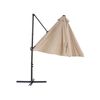 Sombrilla Voladiza De Poliéster Beige Negro 295 Cm Poste Metal Savona Ii - Beige