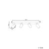 Lámpara De Techo De Metal Latón 62 Cm 4 Focos Plafón Luz Orientable Klip - Latón