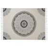 Manta De Algodón Beige Negro 130 X 180 Cm Patrón Floral De Mandala Berhampore - Beige