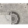 Manta De Algodón Beige Negro 130 X 180 Cm Patrón Floral De Mandala Berhampore - Beige