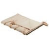 Manta De Algodón Beige 130 X 180 Cm Patrón Geométrico Accesorio Acogedor Morbi - Beige