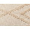 Manta De Algodón Beige 130 X 180 Cm Patrón Geométrico Accesorio Acogedor Morbi - Beige