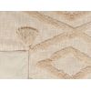 Manta De Algodón Beige 130 X 180 Cm Patrón Geométrico Accesorio Acogedor Morbi - Beige