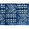 Manta De Algodón Azul Marino 130 X 180 Cm Patrón Africano Geométrico Shivpuri - Azul
