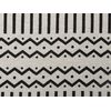 Manta De Algodón Negro Blanco 130 X 180 Cm Patrón Tribal Africano Flecos Unnao - Blanco