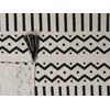 Manta De Algodón Negro Blanco 130 X 180 Cm Patrón Tribal Africano Flecos Unnao - Blanco