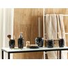 Conjunto De 6 Accesorios De Baño Negro Blanco Dolomita Palmilla - Negro