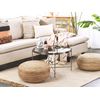 Puf Boho De Yute 50 Cm Redondo Con Relleno Eps Beige Natural Tifelt - Beige