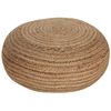 Puf Boho De Yute 50 Cm Redondo Con Relleno Eps Beige Natural Tifelt - Beige