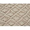 Puf De Algodón Beige 50 X 50 Cm Cojín De Asiento Piso Macramé Berrechid - Beige