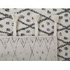 Alfombra De Algodón Blanco Crema Negro 80 X 150 Cm Geométrico Borlas Agadir - Blanco