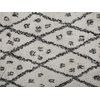 Alfombra De Algodón Blanco Crema Negro 160 X 230 Cm Geométrico Borlas Agadir - Blanco