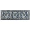 Alfombra De Poliéster Gris Azul 80 X 240 Cm Envejecido Vintage Recibidor Kottar - Gris