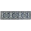 Alfombra De Poliéster Gris Azul 80 X 300 Cm Envejecido Vintage Recibidor Kottar - Gris