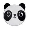 Alfombra Habitación Infantil Diseño Oso Panda ⌀ 120 Cm Blanco Y Negro Panda - Blanco