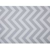 Alfombra De Poliéster Blanco Gris 80 X 200 Cm Patrón Chevron Recibidor Saikheda - Gris