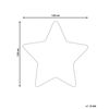 Alfombra De Poliéster Blanco Negro Rosa 120 X 120 Cm Estrella Pelo Corto Sirius - Blanco