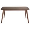 Mesa De Comedor Madera Oscura 150 X 90 Cm Mdf Retro Tradicional Moderno Ephrata - Madera Oscura