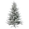 Árbol De Navidad Blanco Verde 180 Cm Sintético Nieve Artificial Ramas Brisco - Blanco