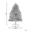 Árbol De Navidad Blanco Verde 180 Cm Sintético Nieve Artificial Ramas Brisco - Blanco