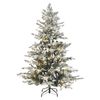 Árbol De Navidad Blanco Verde 180 Cm Sintético Nieve Preiluminado Ramas Brisco - Blanco