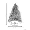 Árbol De Navidad Blanco Verde 180 Cm Nieve Artificial Preiluminado Miette - Blanco