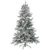 Árbol De Navidad Blanco Verde 180 Cm Nieve Artificial Preiluminado Miette - Blanco