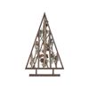 Figura Decorativa Led De Madera De Pino Oscura 62 Cm Piñas Luces Navidad Svidal - Madera Oscura