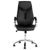 Silla De Oficina Reclinable De Piel Sintética Negro Plateado Giratorio Formula - Negro