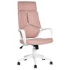 Silla De Oficina Giratoria De Poliéster Rosa Melocotón Blanco Giratorio Delight - Rosa