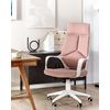 Silla De Oficina Giratoria De Poliéster Rosa Melocotón Blanco Giratorio Delight - Rosa