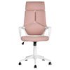 Silla De Oficina Giratoria De Poliéster Rosa Melocotón Blanco Giratorio Delight - Rosa