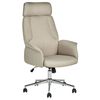 Silla De Oficina Reclinable De Poliéster Beige Plateado Giratorio Regulable Pilot - Beige