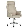 Silla De Oficina Reclinable De Poliéster Beige Plateado Giratorio Regulable Pilot - Beige