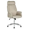 Silla De Oficina Reclinable De Poliéster Beige Plateado Giratorio Regulable Pilot - Beige