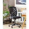 Silla De Oficina Reclinable De Poliéster Negro Giratorio Altura Ajustable Moderno Bonny Ii - Negro