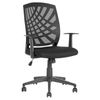 Silla De Oficina Reclinable De Poliéster Negro Giratorio Altura Ajustable Moderno Bonny Ii - Negro