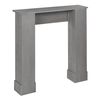 Marco Para Chimenea De Madera Gris 97 X 99 Cm Revestimiento Fresado Clásico Mandre - Gris