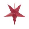 Conjunto De 2 Estrellas Led De Papel Rojo 45 Cm Purpurina Linterna Navidad Motti - Rojo