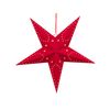 Conjunto De 2 Estrellas Led De Papel Rojo 60 Cm Terciopelo Linterna Navidad Motti - Rojo